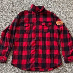 Burnside Red and Black Checkered Men's Shirt